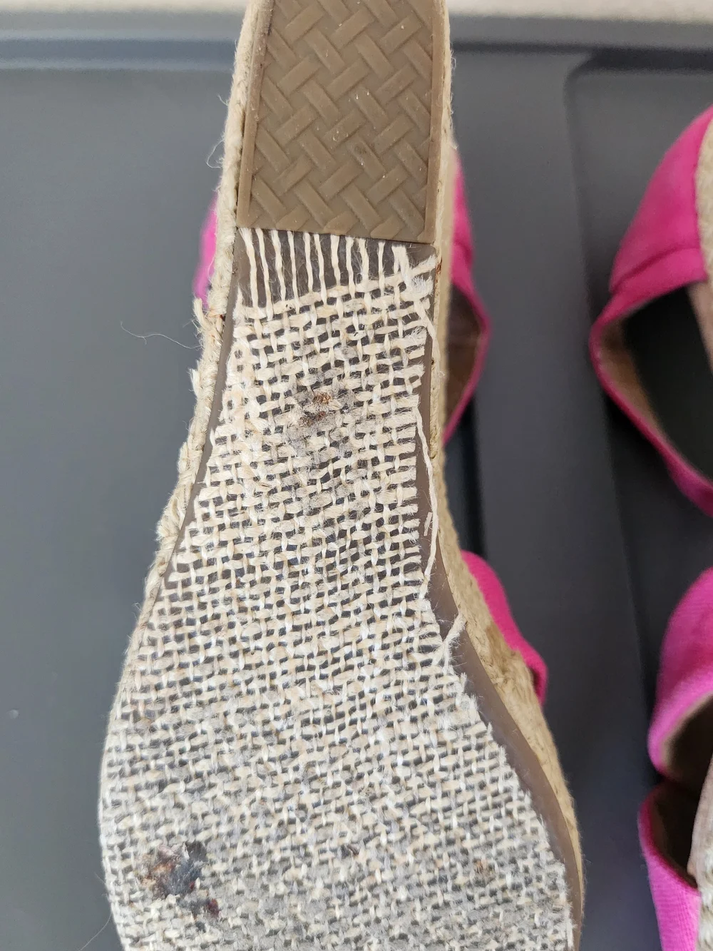 TOMS Women's Pink Espadrille Wedge Sandals
